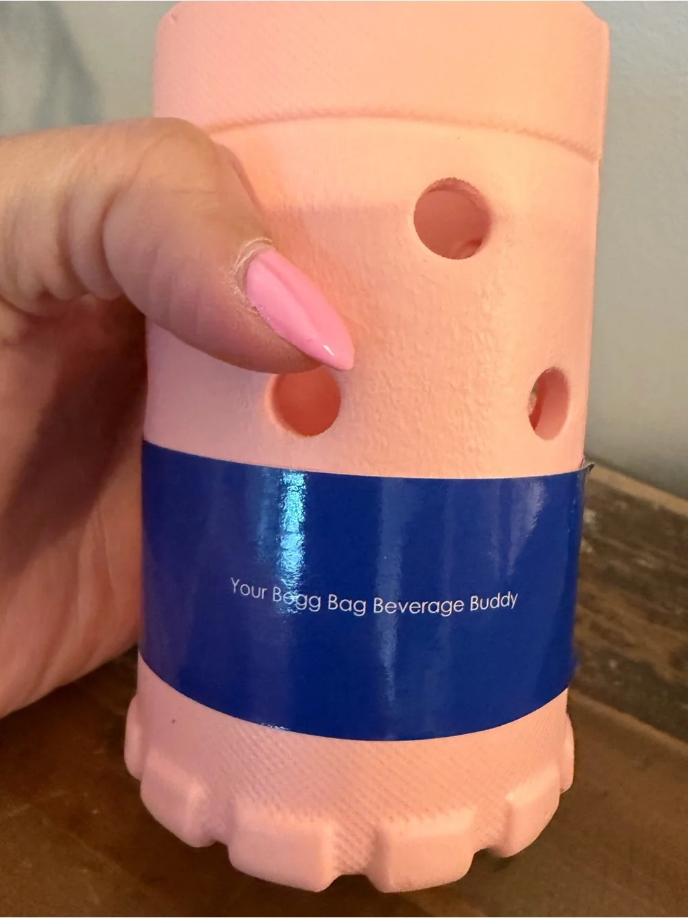 NEW NWT BOGG BAG Boozie slim  fit light Pink peach Foam Can Cooler  drink